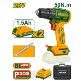 دريل بطارية 20 فولت 50 نيوتن 2 بطارية و شاحن  و شن..